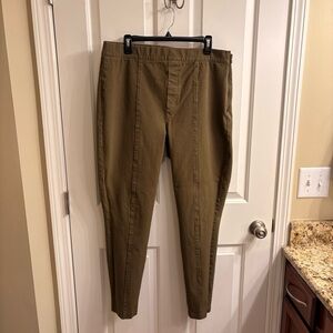 TALL GAP Women's Olive High Rise Skinny Side Zip Pants 18 Tall